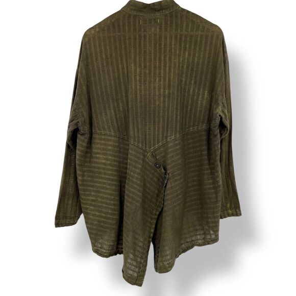 Yasuko Kurisaka Jacket Textured Hand Woven Fiber O/S Lagenlook Tweed - Picture 2 of 12